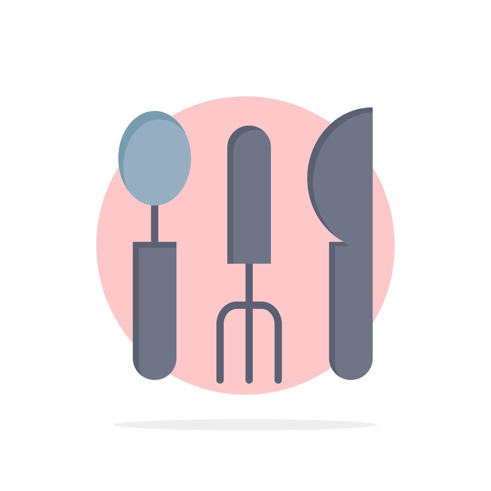 Cutlery Hotel Service Travel Abstract Circle Background Flat color Icon vector