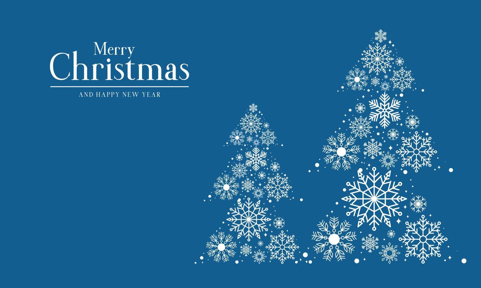 Merry Christmas with Beautiful Snowflake Ornaments Background vector