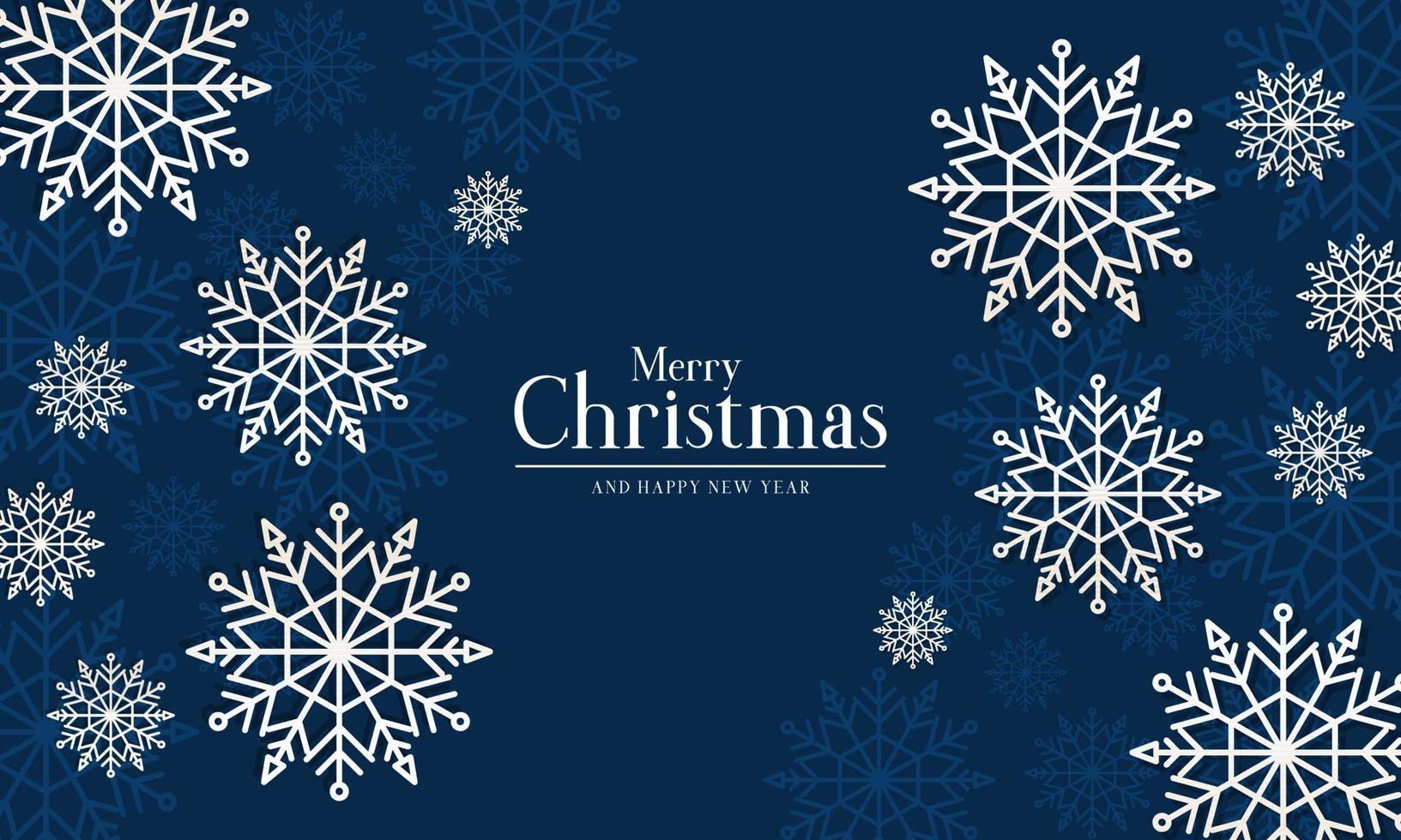 Merry Christmas with Beautiful Snowflake Ornaments Background vector