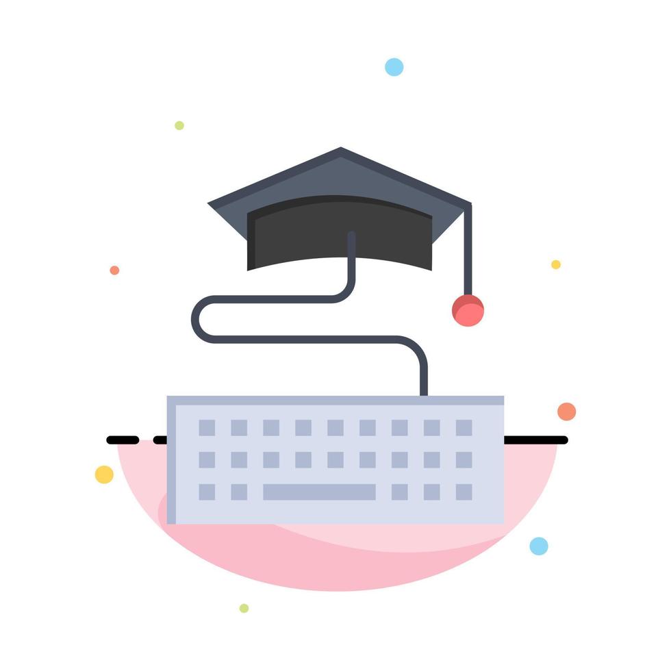 Key Keyboard Education Graduation Abstract Flat Color Icon Template vector