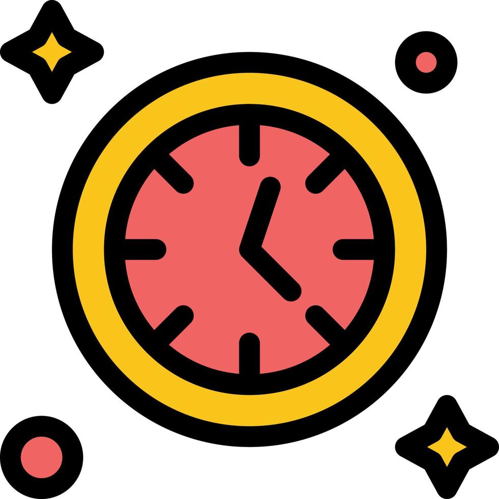 Watch Clock Time  Flat Color Icon Vector icon banner Template
