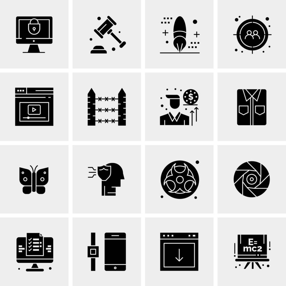 16 Universal Business Icons Vector Creative Icon Illustration to use in web and Mobile Related project