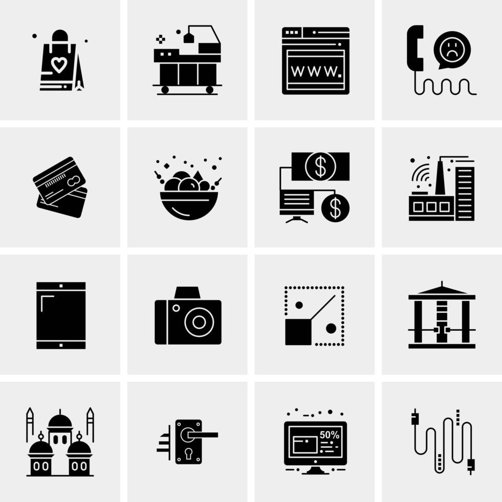 16 Universal Business Icons Vector Creative Icon Illustration to use in web and Mobile Related project