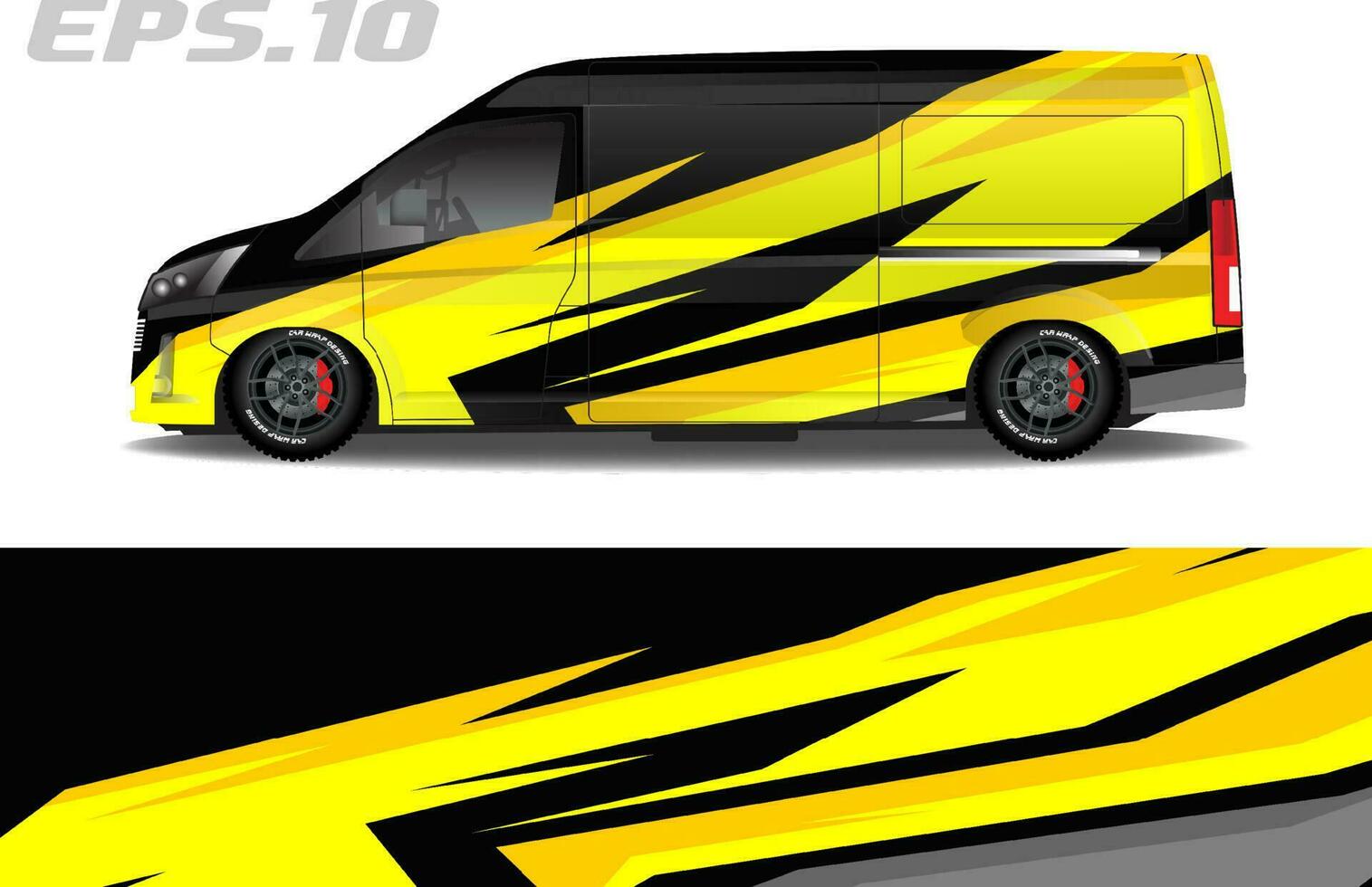 Gravis design for car livery stickers with abstract racing motifs vector