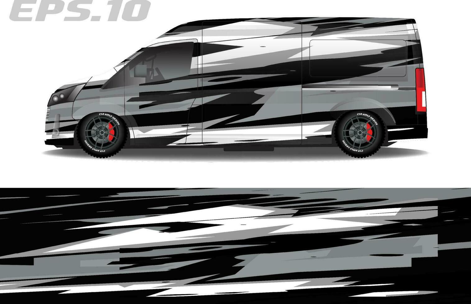 vector cargo van livery racing motif