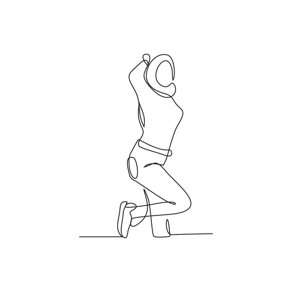 continuous line of women in style vector
