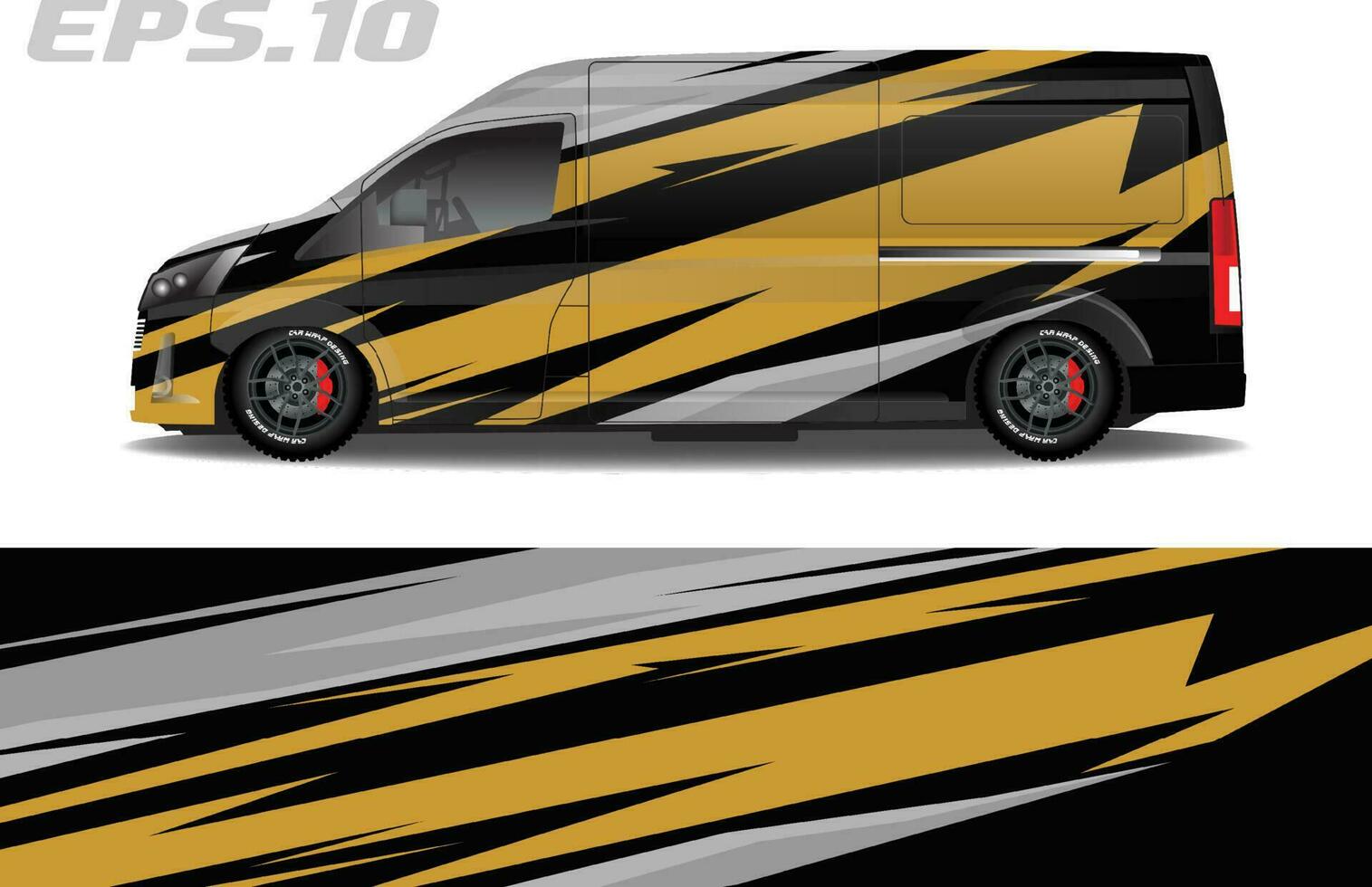 Gravis design for car livery stickers with abstract racing motifs vector