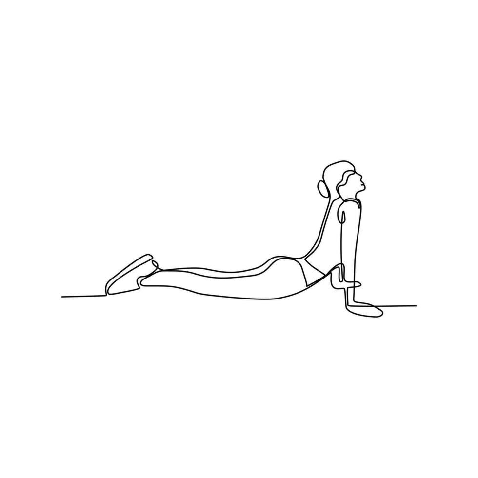 continuous line of women jogging vector