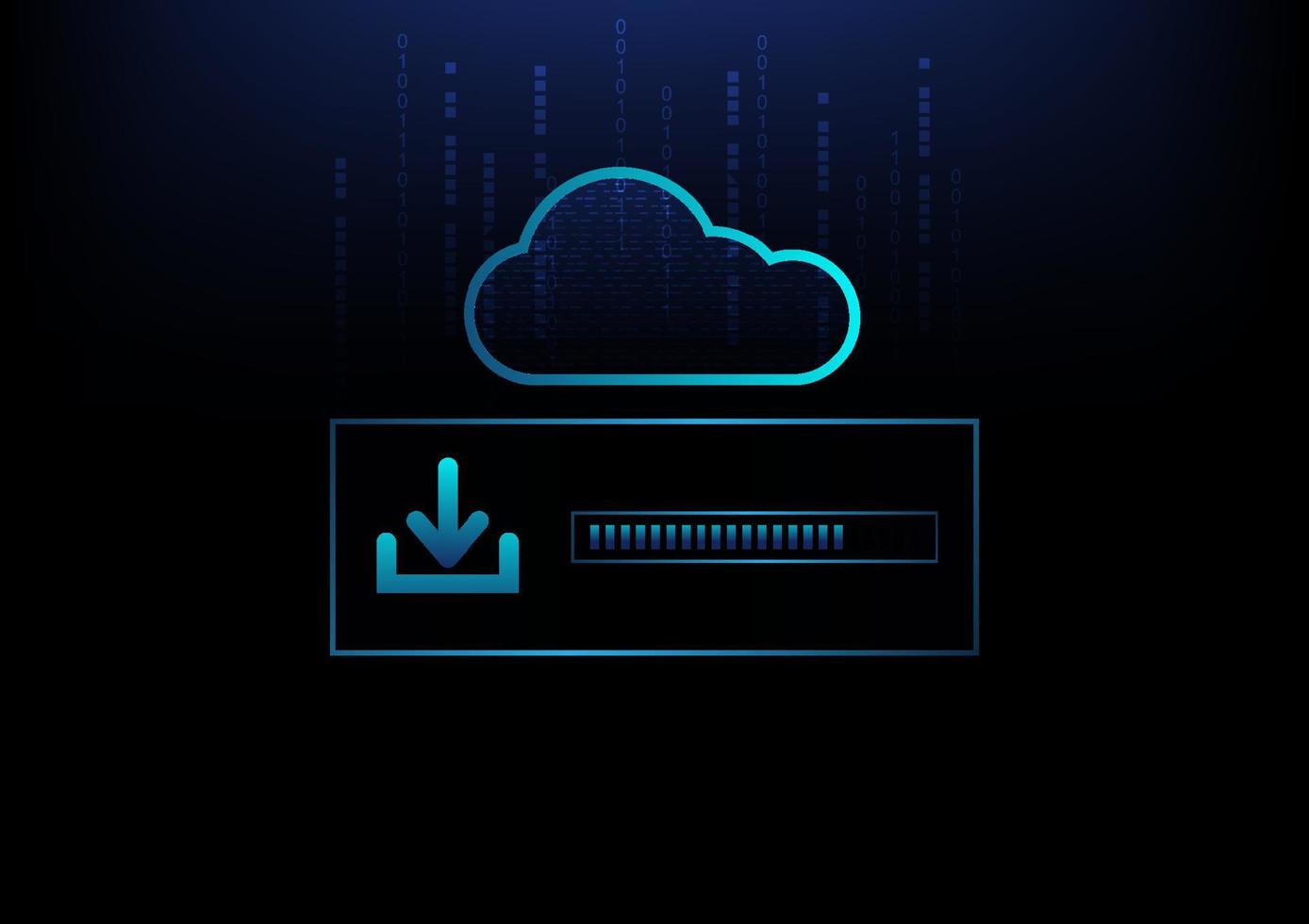 Cloud computing technology background. Download digital data concept. vector