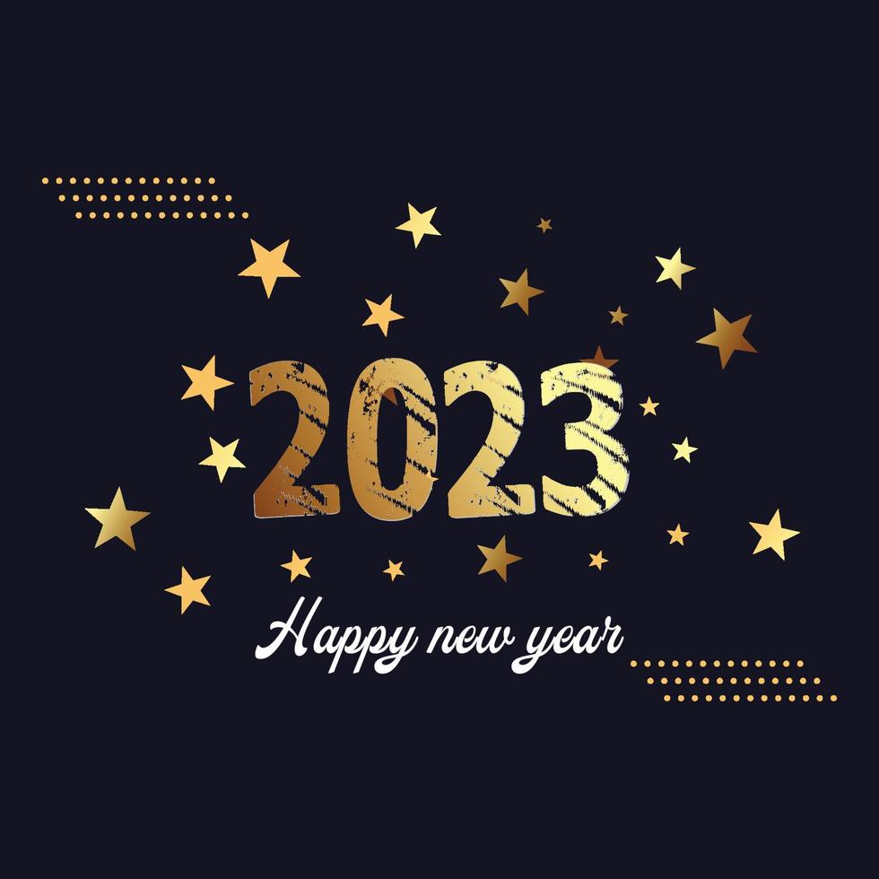 2023 Celebration Happy New Year with realistic glitter and 2023 numbers. Holiday decoration background..eps vector