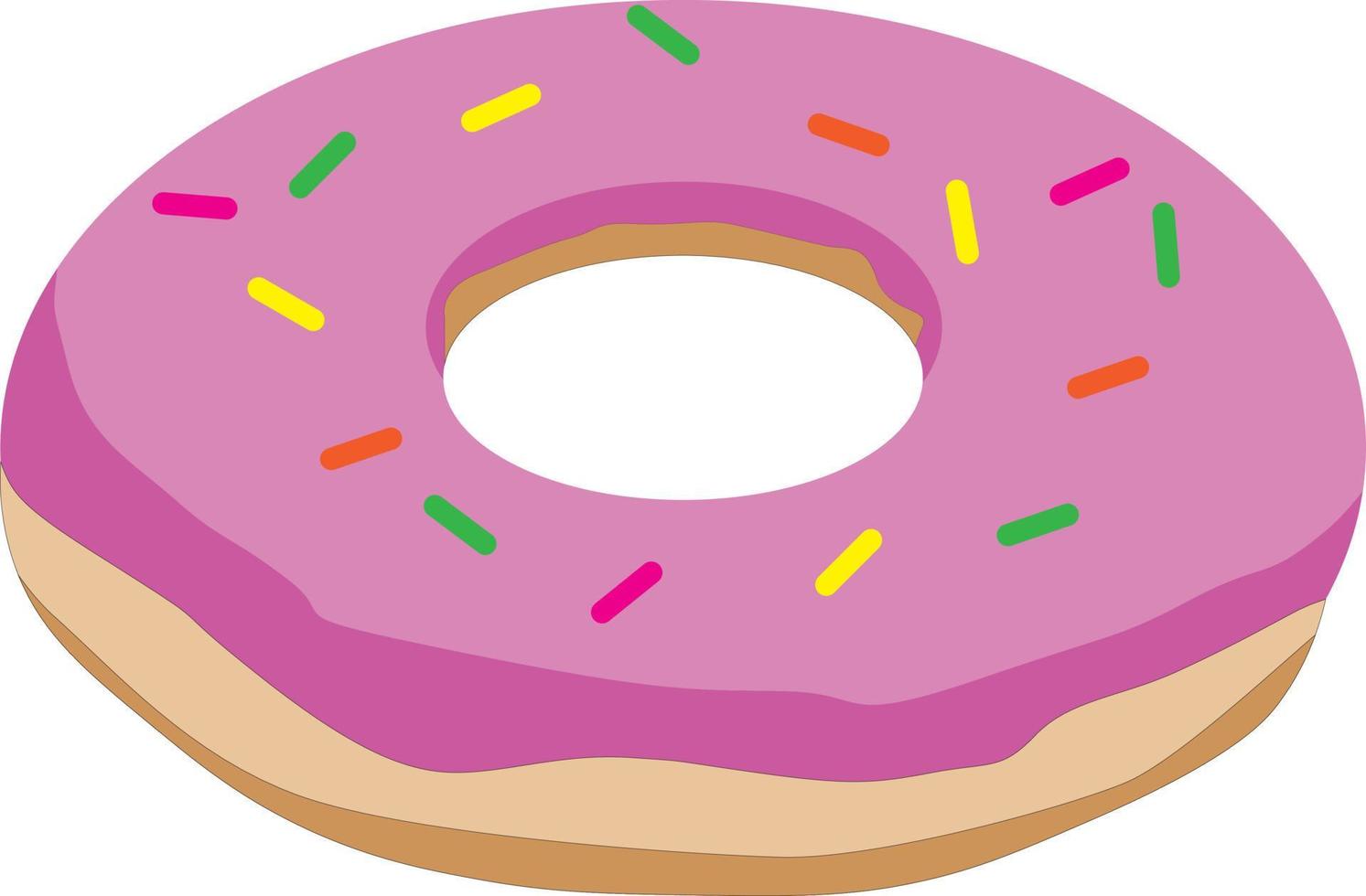strawberry donut vector