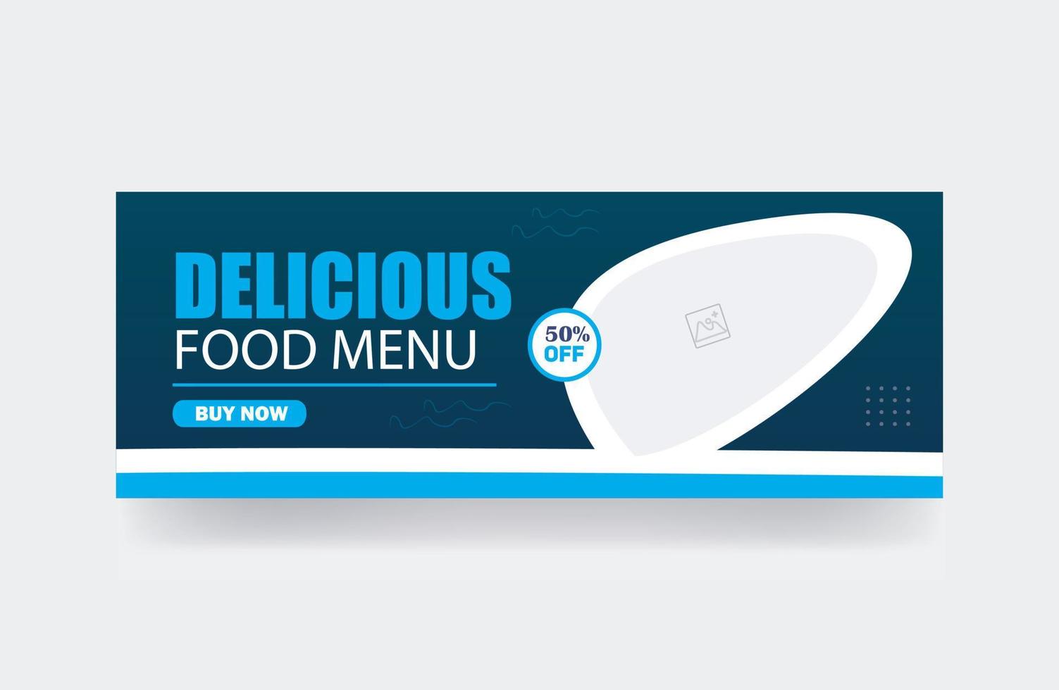 Food menu banner cover background template vector