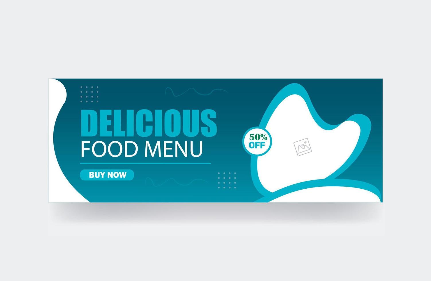 Delicious food menu banner burger cover background template vector