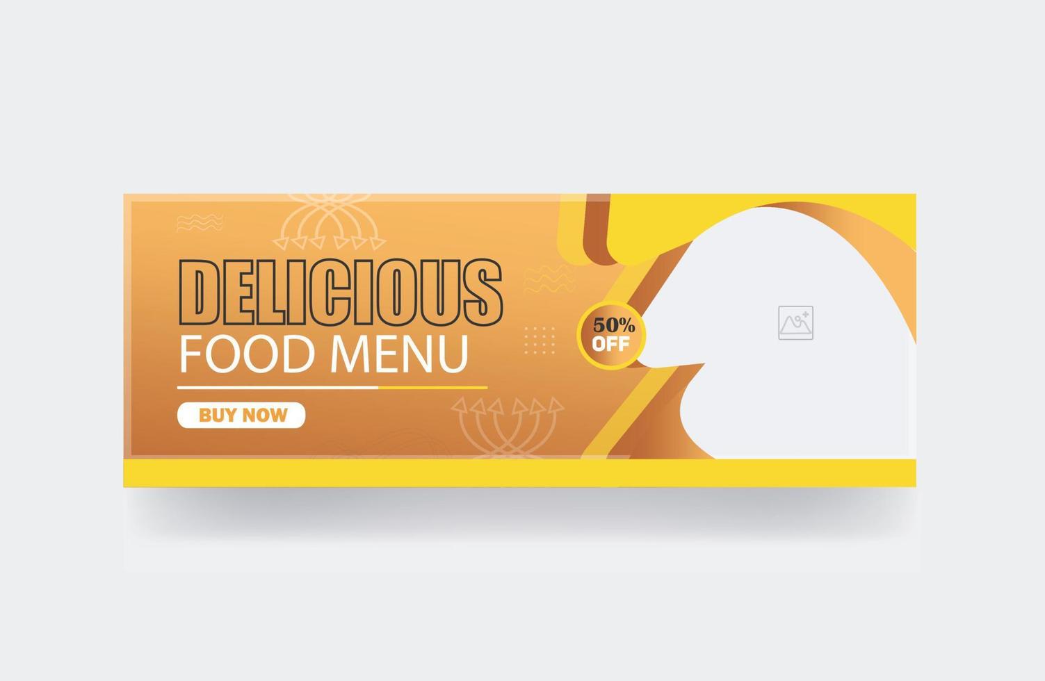 food menu banner cover background template vector