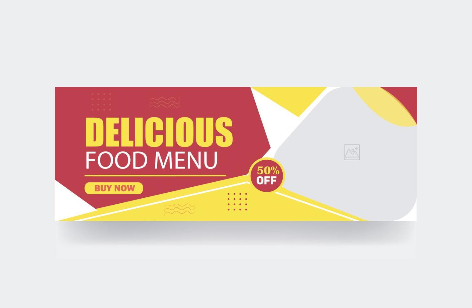 Restaurant banner food menu cover template vector