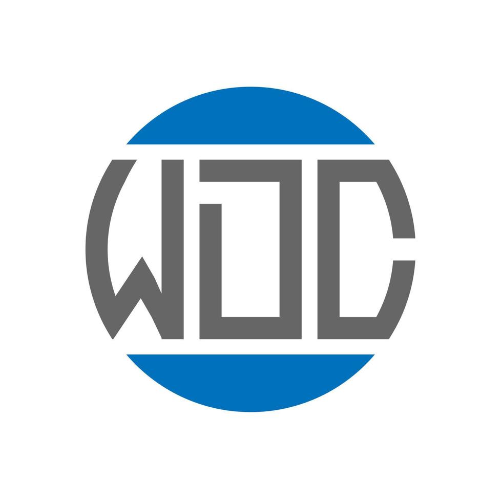 WDC letter logo design on white background. WDC creative initials