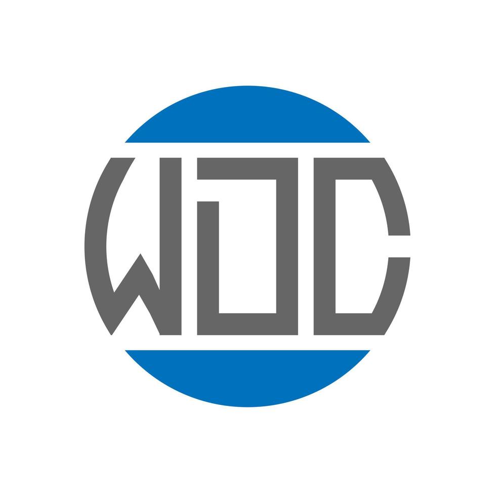 diseño de logotipo de letra wdc sobre fondo blanco. concepto de logotipo de círculo de iniciales creativas de wdc. diseño de letras wdc. vector