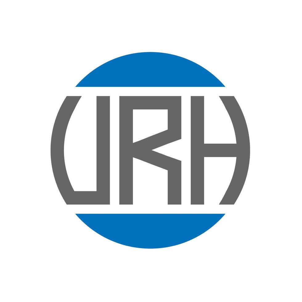 diseño de logotipo de letra vrh sobre fondo blanco. concepto de logotipo de círculo de iniciales creativas vrh. diseño de letra vrh. vector