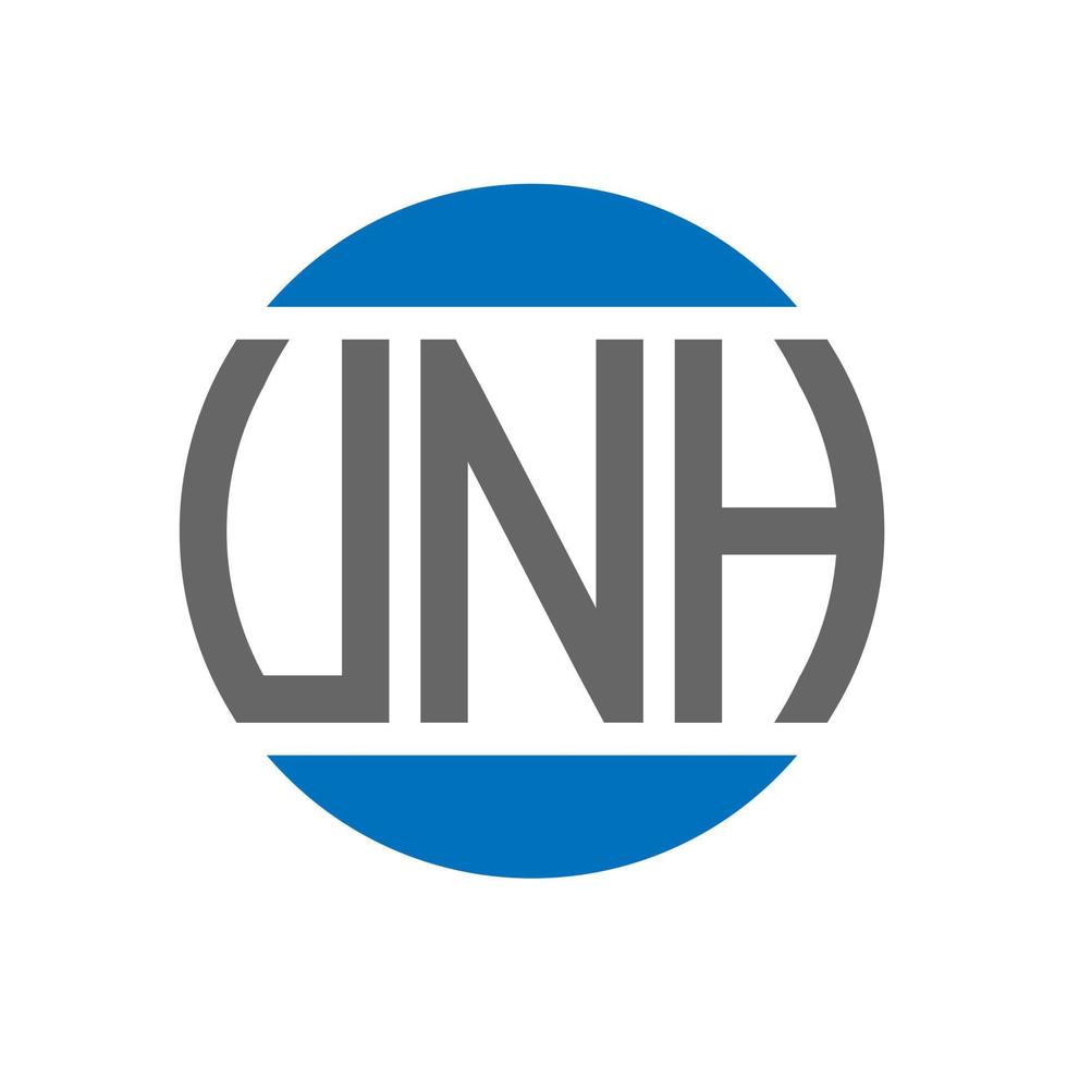 diseño de logotipo de letra vnh sobre fondo blanco. concepto de logotipo de círculo de iniciales creativas vnh. diseño de letra vnh. vector