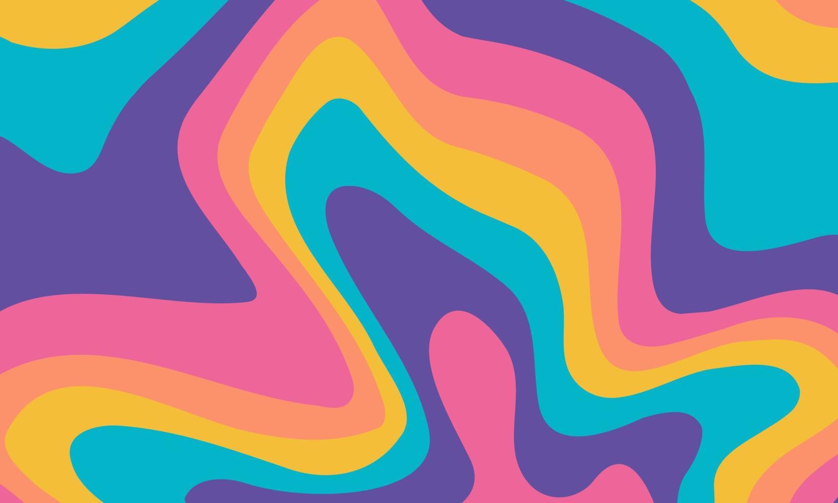 Colorful groovy psychedelic background vector