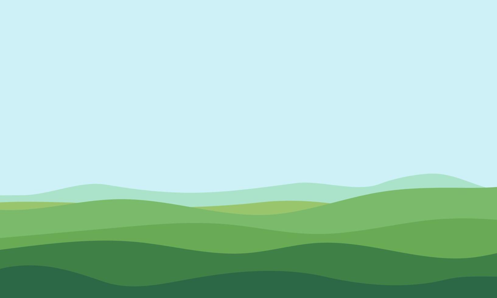 fondo de ilustración de paisaje de campos verdes mínimos abstractos vector