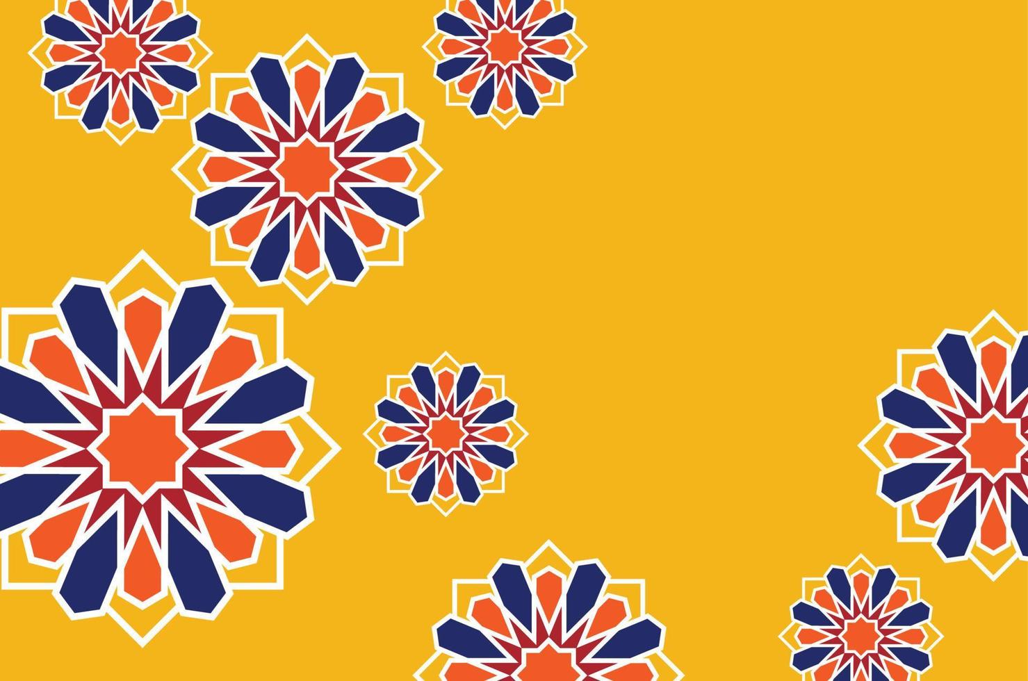 árabe ornamental fondo amarillo colorido nuevo 1 vector