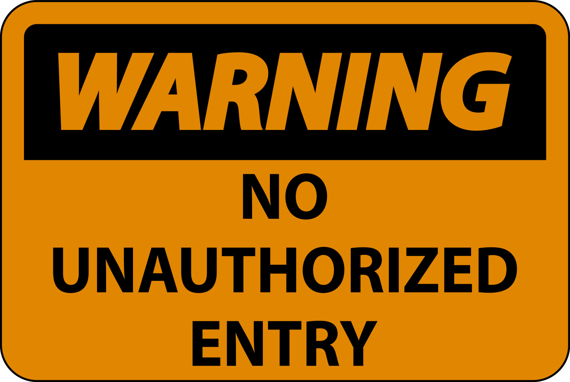 Warning No Unauthorized Entry Sign On White Background 15640014 Vector ...