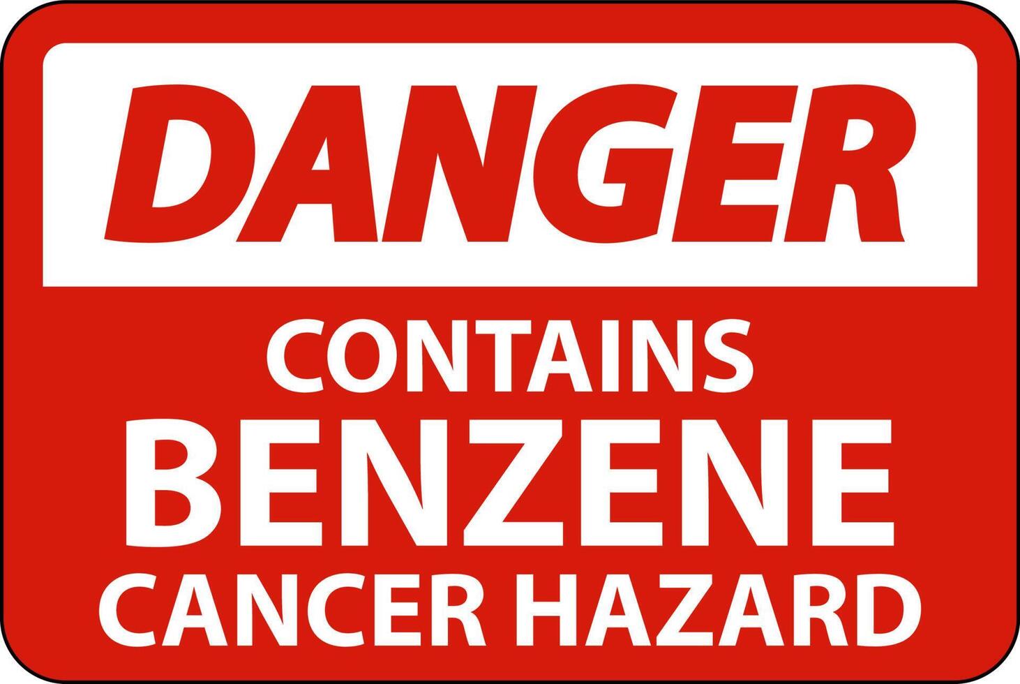 Danger Contains Benzene Sign On White Background vector