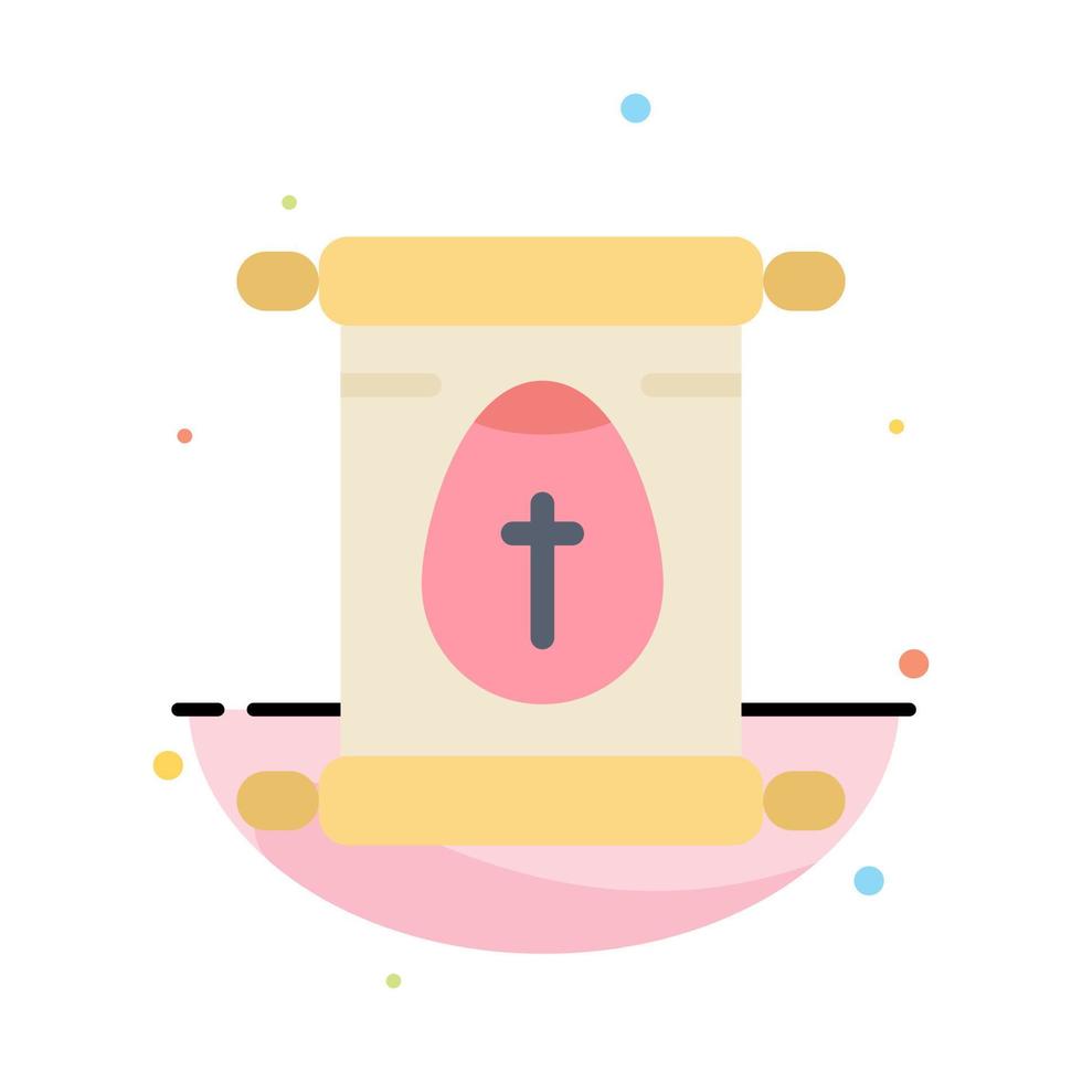 Education School Scroll Easter Abstract Flat Color Icon Template vector