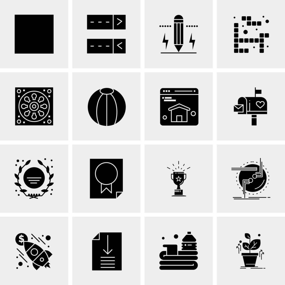 16 Universal Business Icons Vector Creative Icon Illustration to use in web and Mobile Related project
