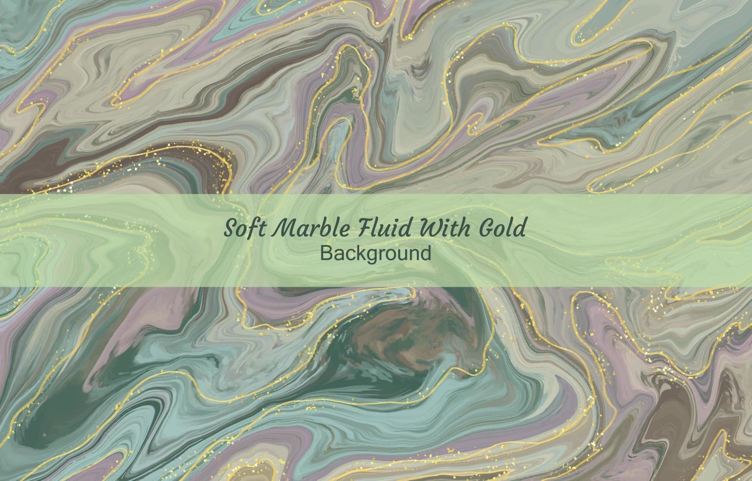 Soft Marble Fluid With Gold Background vector