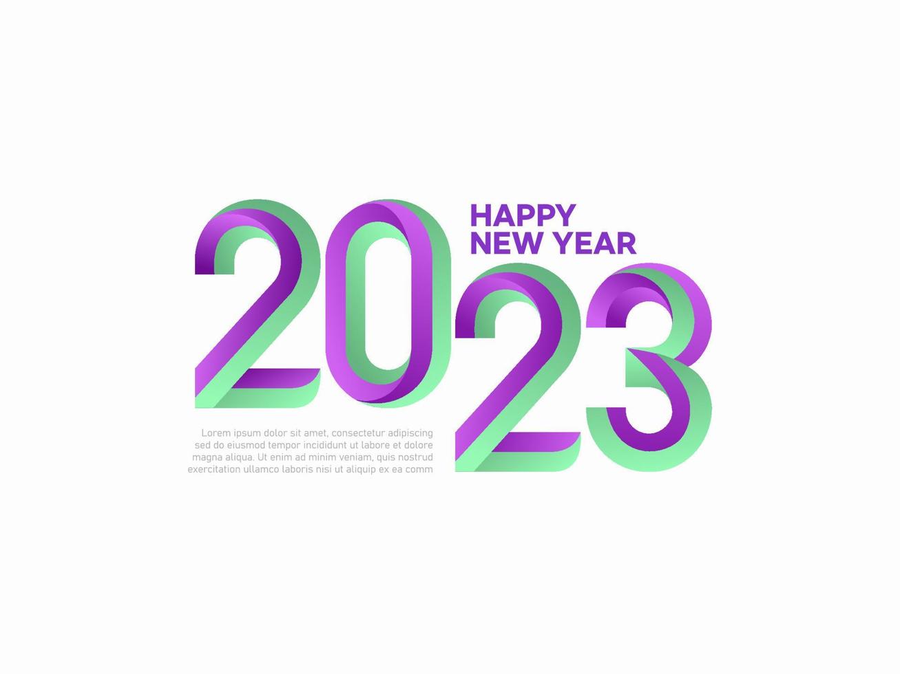 logotipo de feliz año nuevo 2023 vector