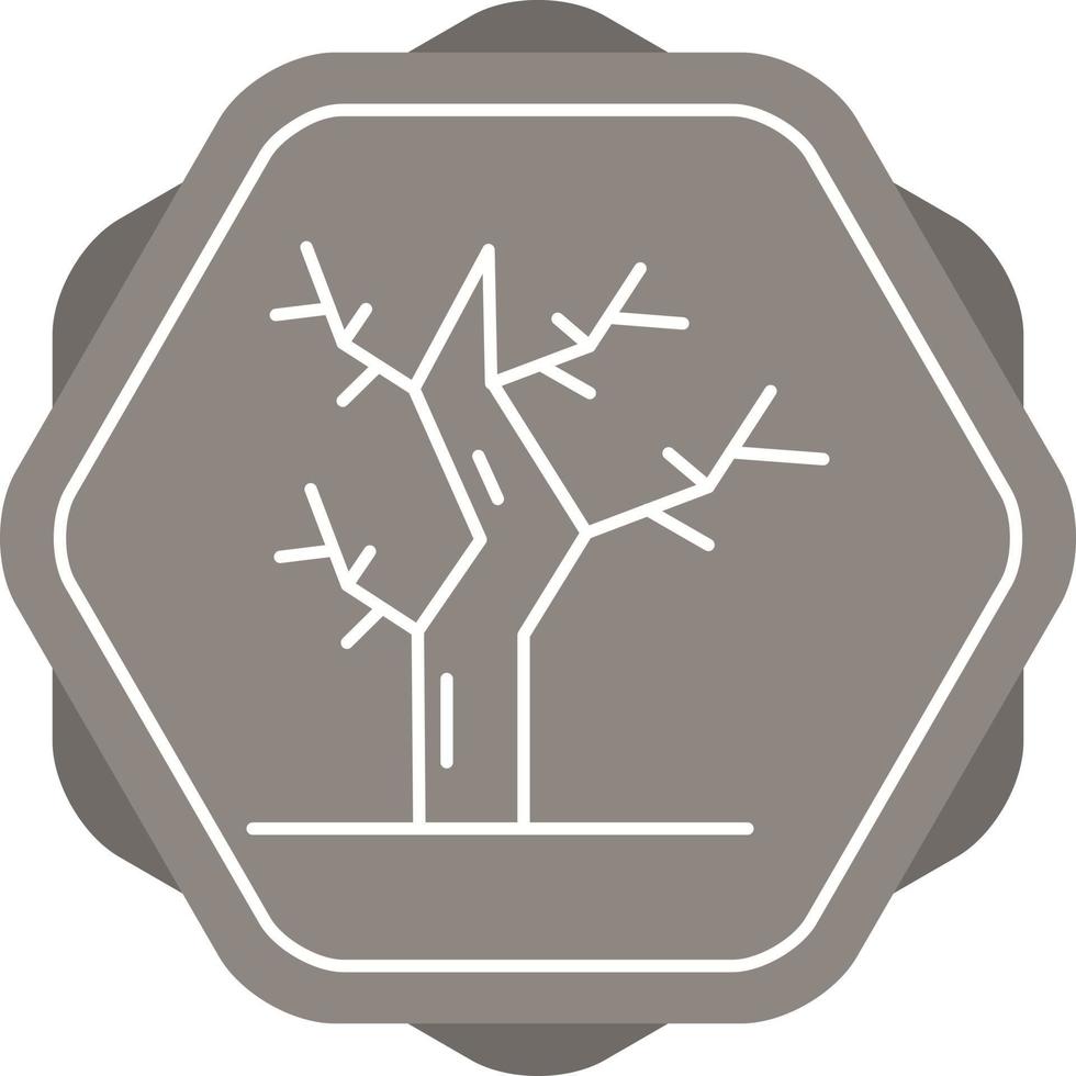 icono de vector de árbol seco