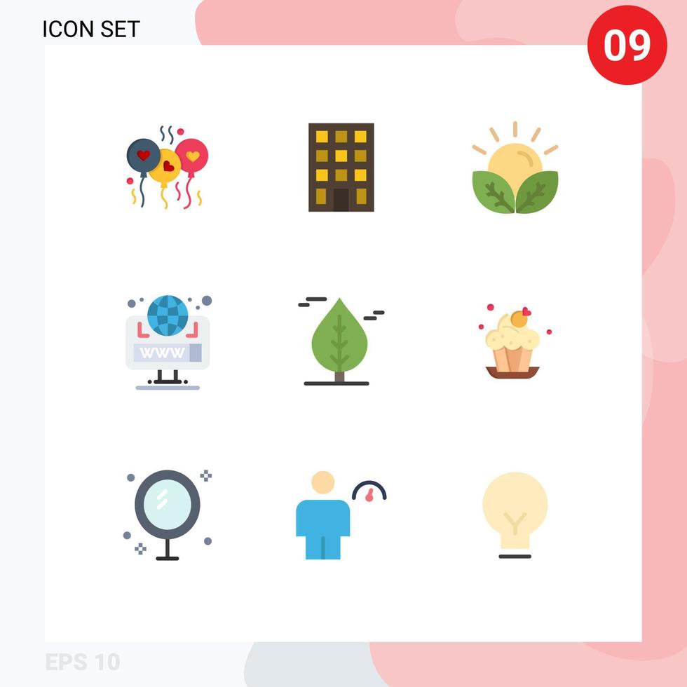 9 Flat Color concept for Websites Mobile and Apps canada web crops site browser Editable Vector Design Elements