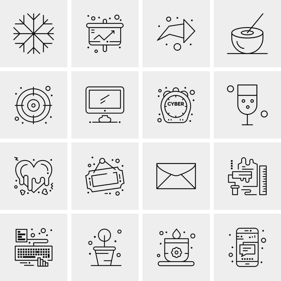 16 Universal Business Icons Vector Creative Icon Illustration to use in web and Mobile Related project