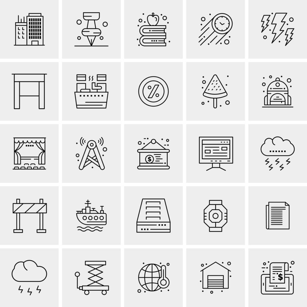 25 Universal Business Icons Vector Creative Icon Illustration to use in web and Mobile Related project