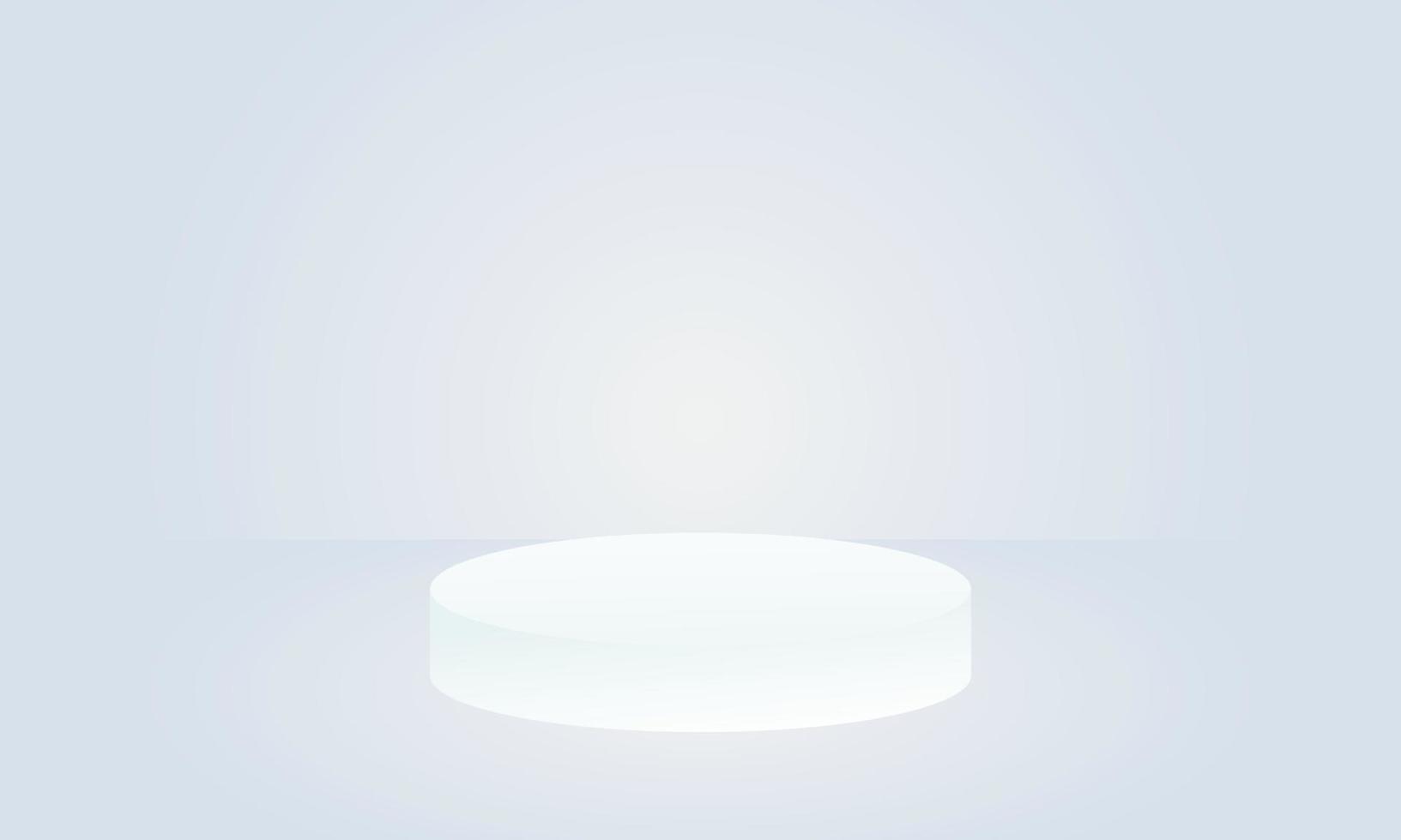 Podium in white gradient background for product presentation 3d render 3d illustration vector