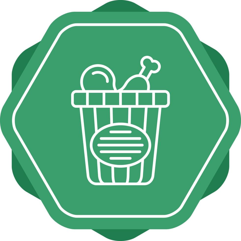 Chicken Bucket Vector Icon