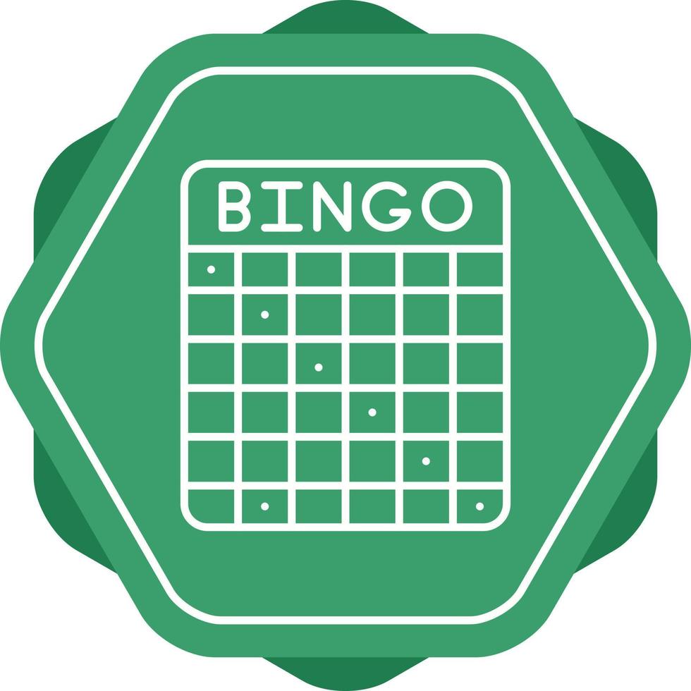 icono de vector de bingo