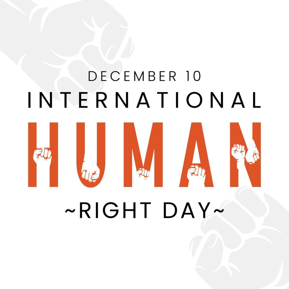 Design for celebration the Human Rights Day with recover better - stand up for human right theme. vector