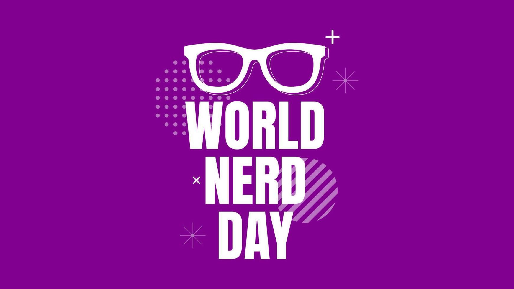 World Nerd Day celebration copy space background vector flat style. Suitable for poster, cover, web, social media banner.