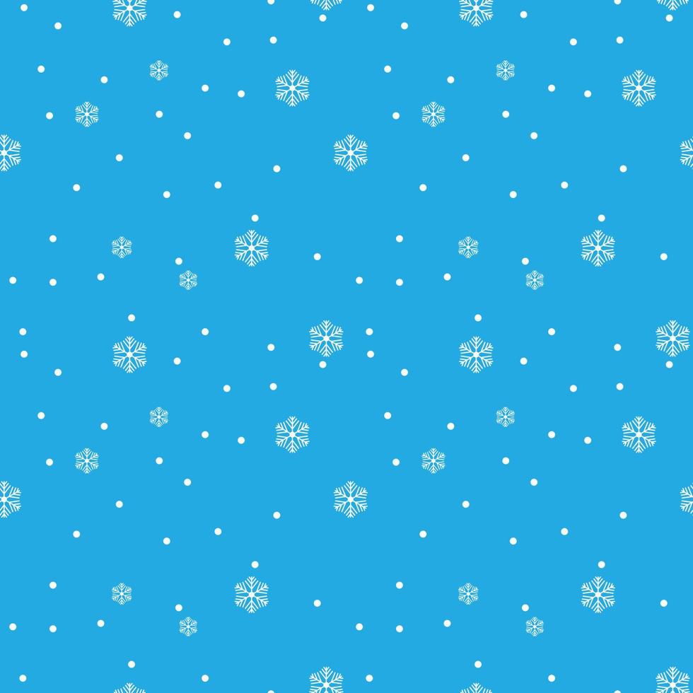 Blue seamless snowflake pattern vector