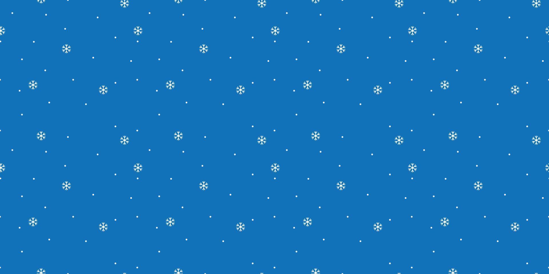 Blue seamless snowflake pattern in the night vector