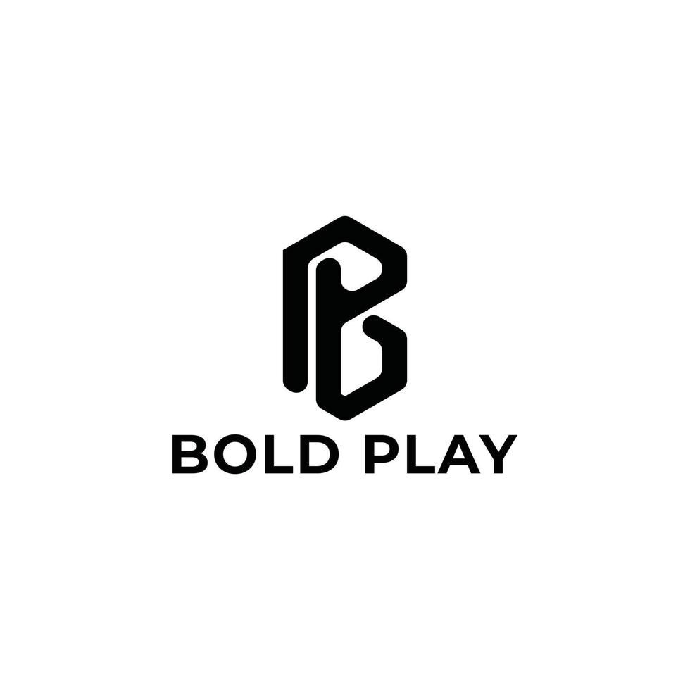 logotipo de letra inicial abstracta bp o pb en color negro aislado en fondo blanco aplicado para el logotipo de la empresa de arte también adecuado para las marcas o empresas que tienen el nombre inicial pb o bp. vector