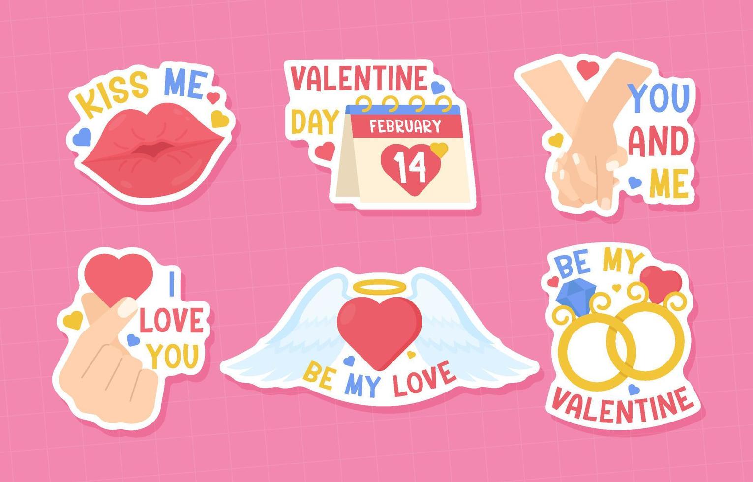 Valentine Day Chat Sticker vector