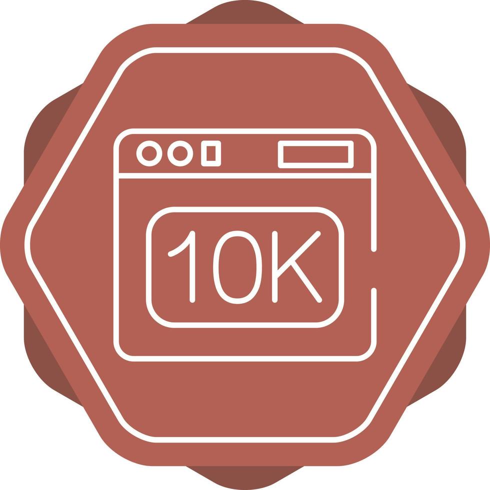 icono de vector de 10k