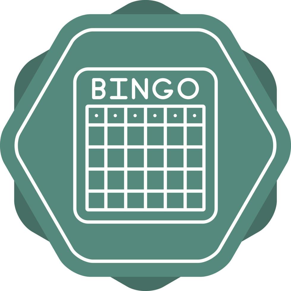 icono de vector de bingo