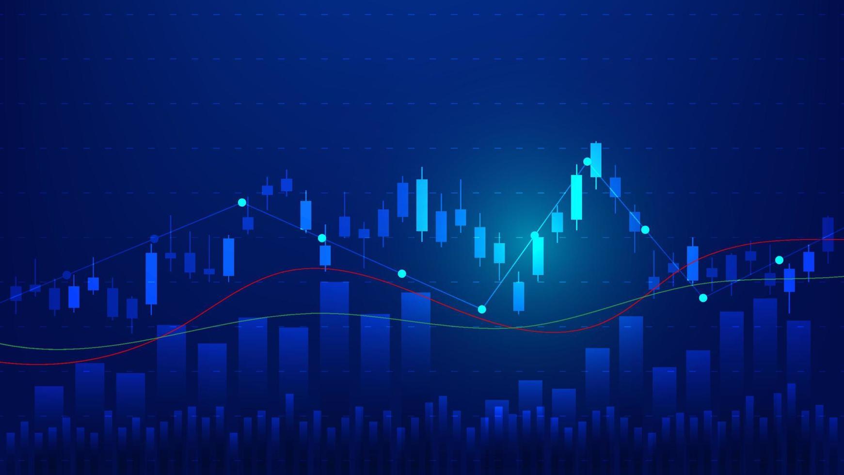 stock market graph. business and finance background vector