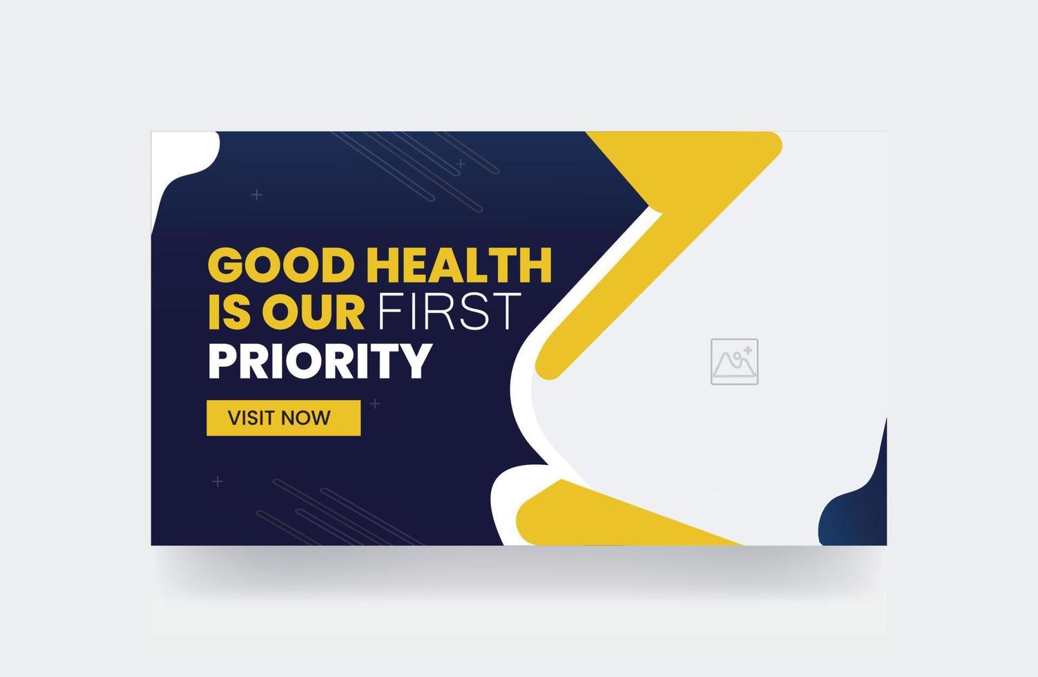 Medical banner cover thumbnail banner post design template vector