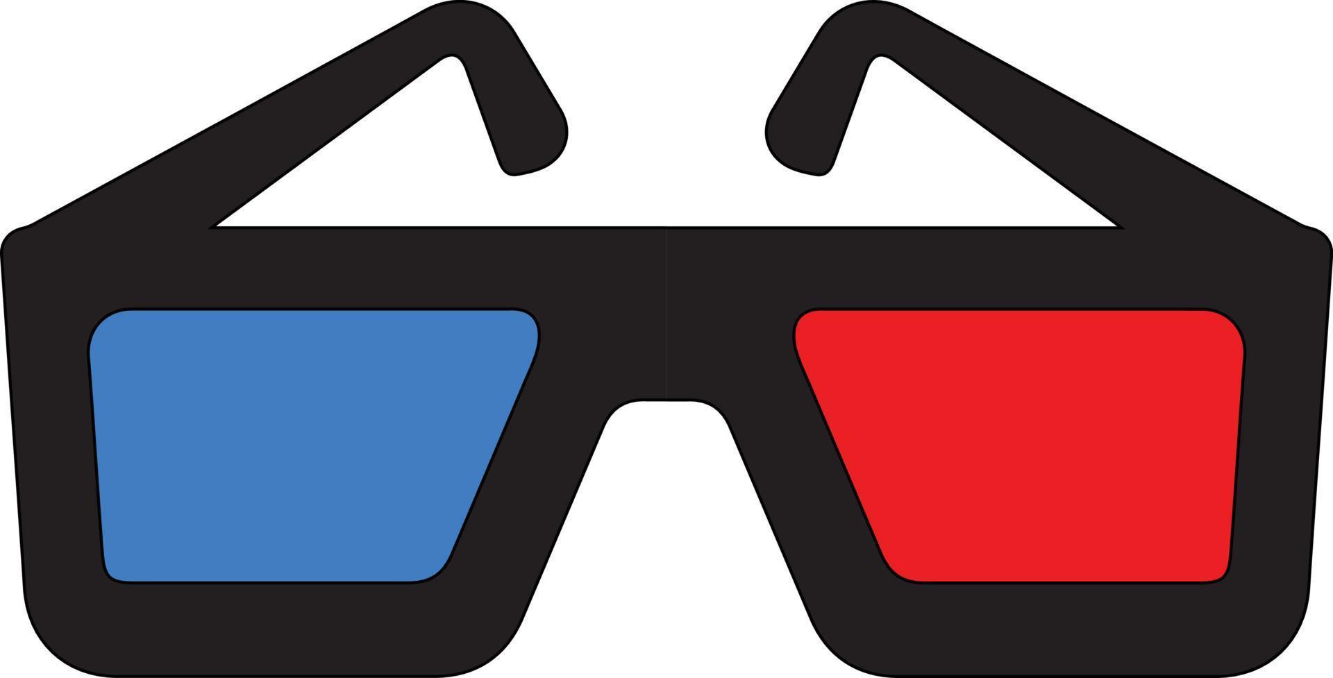 3d glasses for movie vector